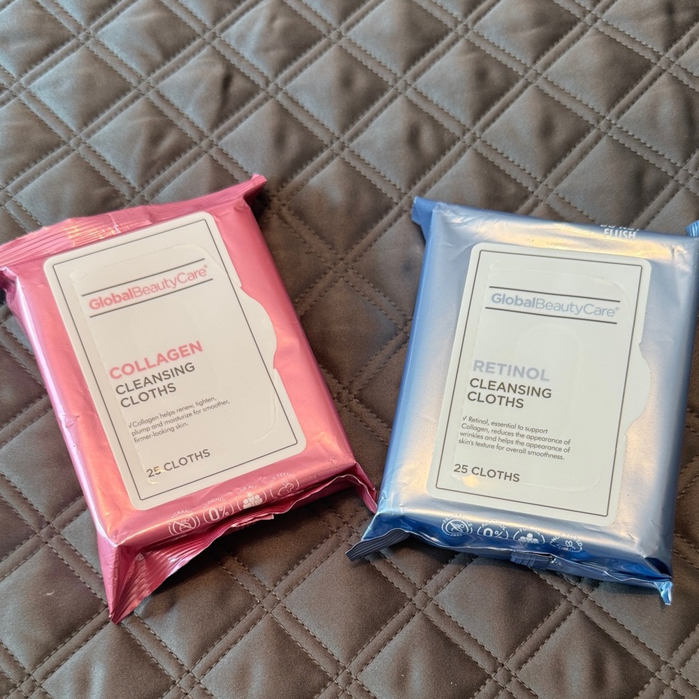Global Beauty Care Cleansing Cloths Set - Collagen & Retinol